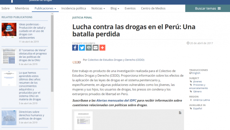 Lucha contra las drogas en el Perú: Una batalla perdida