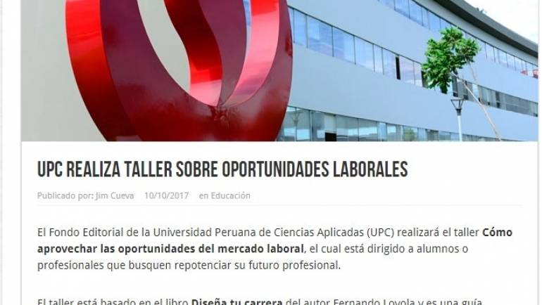 UPC realiza Taller sobre oportunidades laborales