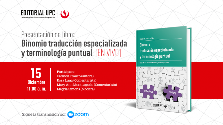 Presentación de libro: Binomio traducción especializada y terminología puntual [EN VIVO]