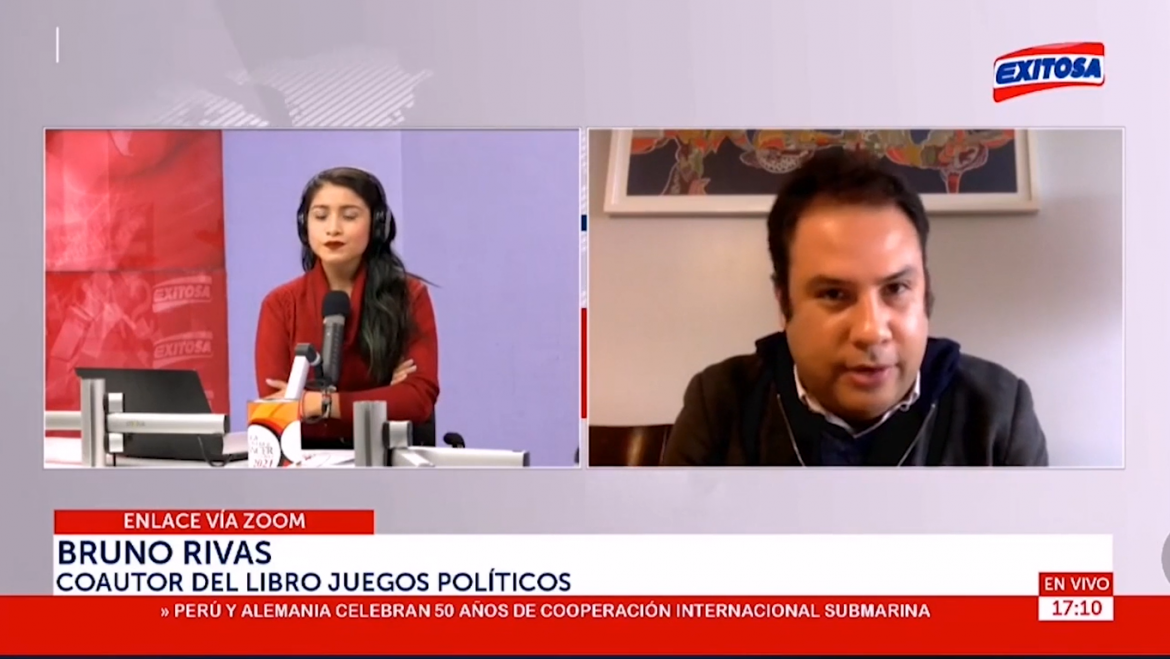 Entrevista a Bruno Rivas en Exitosa sobre libro «Juegos Politicos» – Editorial UPC