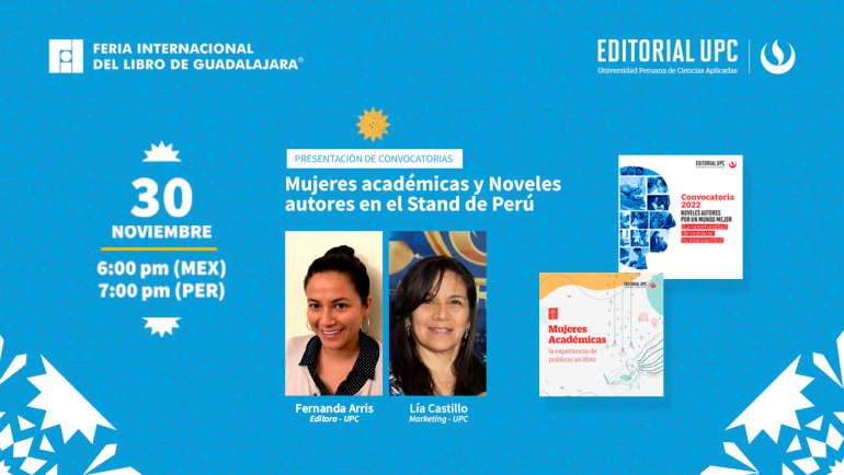 Presentación de Convocatorias de Editorial UPC: Mujeres académicas y Noveles autores