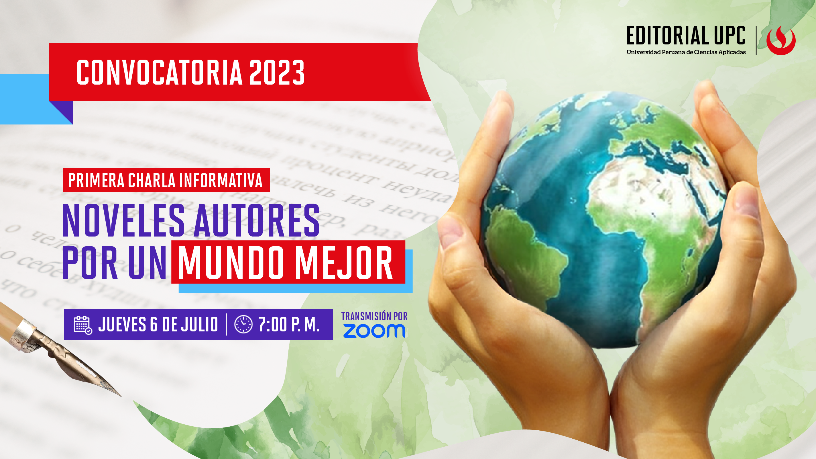 1ra Charla informativa: Convocatoria 2023 Nóveles autores por un mundo mejor