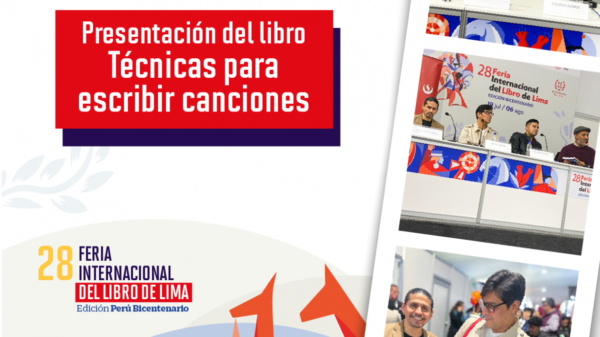 Presentación en la Feria del Libro de Lima 2024 de «Técnicas para Escribir Canciones» de Omar Camino